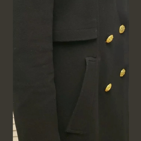 🔥SOLD THEORY Women Wool Blend Gold Button Coat. S - Picture 3 of 8